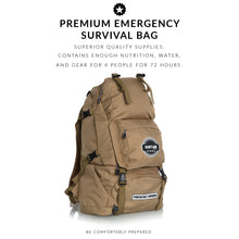 Load image into Gallery viewer, Sustain Supply Co. Premium Emergency Survival Bag/Kit – Be Equipped with 72 Hours of Disaster Preparedness Supplies for 4 People, Comfort4