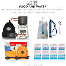 Load image into Gallery viewer, Sustain Supply Co. Premium Emergency Survival Bag/Kit – Be Equipped with 72 Hours of Disaster Preparedness Supplies for 4 People, Comfort4