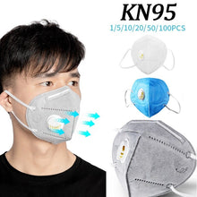 Load image into Gallery viewer, 1/5/10/20/50/100pcs N95 KN95 Anti-Fog FFP2 Dust Mask Child Adult PM2.5 Anti Mouth Masks Healthy Air Filter Dust Proof Protection
