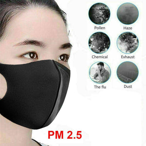 3pcs/set Dust Mask Breathable Unisex Sponge Face Mask Reusable Anti Pollution Face Shield Wind Proof Mouth Cover