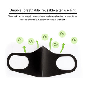 3pcs/set Dust Mask Breathable Unisex Sponge Face Mask Reusable Anti Pollution Face Shield Wind Proof Mouth Cover