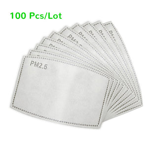 Pm25 Premium Activated Carbon Filter Mask Mouth-Mask FILTER-PAPER Anti-Haze 1/50/100pcs Dropshipping 2020